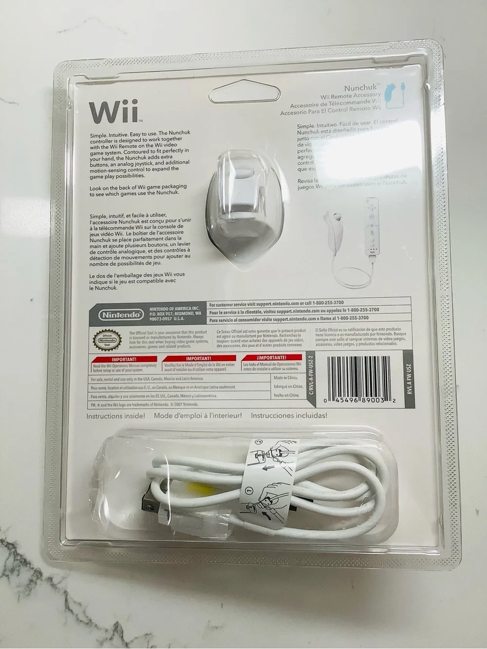 Nintendo Wii Remote & Nunchuk Combo White Genuine Factory Sealed NEW